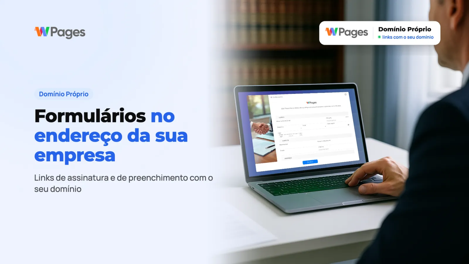Domínio Próprio: Links enviados com o domínio da sua empresa.