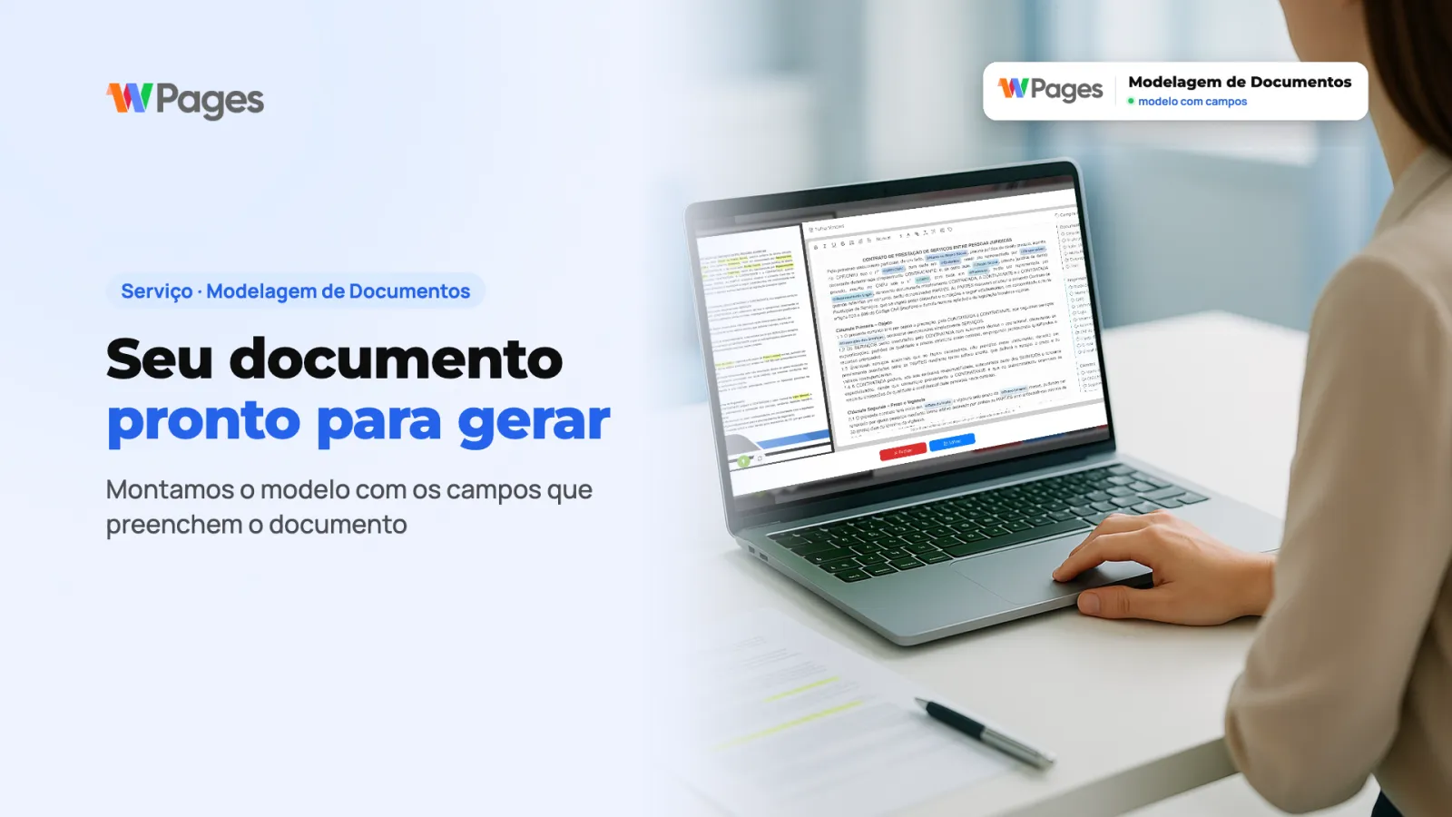 Modelagem de Documentos: Seus documentos configurados pela equipe WLabs.